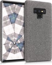 kwmobile hoesje voor Samsung Galaxy Note 9 - Stoffen backcover voor smartphone in donkergrijs