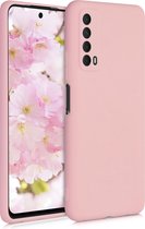 kwmobile telefoonhoesje voor Huawei P Smart (2021) - Hoesje voor smartphone - Back cover in mat roségoud