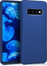 kwmobile telefoonhoesje voor Samsung Galaxy S10 - Hoesje voor smartphone - Back cover in metallic blauw