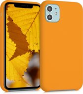 kwmobile telefoonhoesje voor Apple iPhone 11 - Hoesje met siliconen coating - Smartphone case in abrikoos
