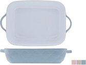 Diamond - Ovenschotel - 36x23x6.7cm - Bruin - Roze - Blauw - Keramiek - (Set van 3)