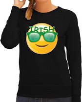 Irish emoticon / St. Patricks day sweater / kostuum zwart dames 2XL