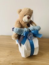 Luiertaart motor met beer | Kraamcadeau | Babyshower | kraamfeest