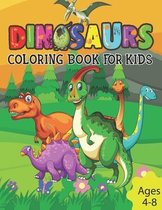 Dinosaurs Coloring Book For Kids Ages 4-8