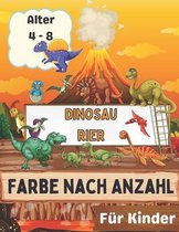 Dinosaurier Farbe nach Anzahl fur Kinder Alter 4 - 8