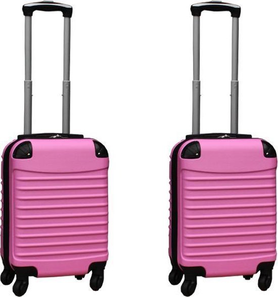 Let op Vroegst Positief Travelerz kofferset 2 delige ABS handbagage koffers - met cijferslot - 27  liter -... | bol.com