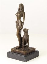Beeldje - brons - Cleopatra - 25,5cm hoog