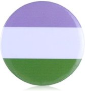 Pride Genderqueer Kledingspeld Rond - Gay Pride LGBTQ + Pin - 1 stuks