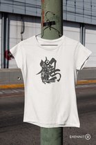Crane Mask Gerard Leung Wit T-Shirt - Brack Metal - Grunge Metal - Digital Artist - Unisex Maat S