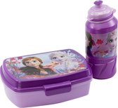 Disney Frozen lunchbox en bidon - paars - Frozen II broodtrommel en beker