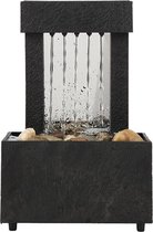 BaykaDecor - Relax Tafel Waterval met licht - Stromend Water Ornament - Woondecoratie Kleine Fontein - Ontspannend - Zwart - 17 cm