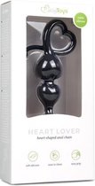 Zwarte anaal kralen met hartvormige greep - Zwart - Sextoys - Anaal Toys - Dildo - Dildo Anaal