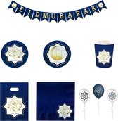 Eid Mubarak Decoratie Set - Suikerfeest Versiering - Slinger - ballonnen - Borden - Wegwerp Servies - Feest
