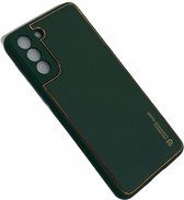 Samsung Galaxy S21 / S30 groen Back Cover Luxe High Quality Leather hoesje