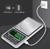 Abundant Goods® Oplaadbare Digitale Weegschaal 500g x 0,01 gram - Precisie Weegschaal 0,01 g - Keuken weegschaal - Digitale weegschaal met USB - Weegschaal keuken digitaal - Weegsc