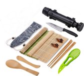 Sushitools - Sushi Maken - Sushi Maker - Sushi Set - Milieuvriendelijke Sushi Bazooka Kit - Sushi set XXL - Sushi Go - 2 paar sushi sticks - Zwart