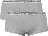 Comfortabel & Zijdezacht Bamboo Basics Iris - Bamboe Hipsters (Multipack 2 stuks) Dames - Onderbroek - Ondergoed - Licht Grijs - M