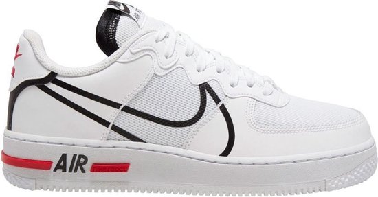 Airco datum het einde Nike Air Force 1 React Wit Zwart - Sneakers - Maat 45 | bol.com
