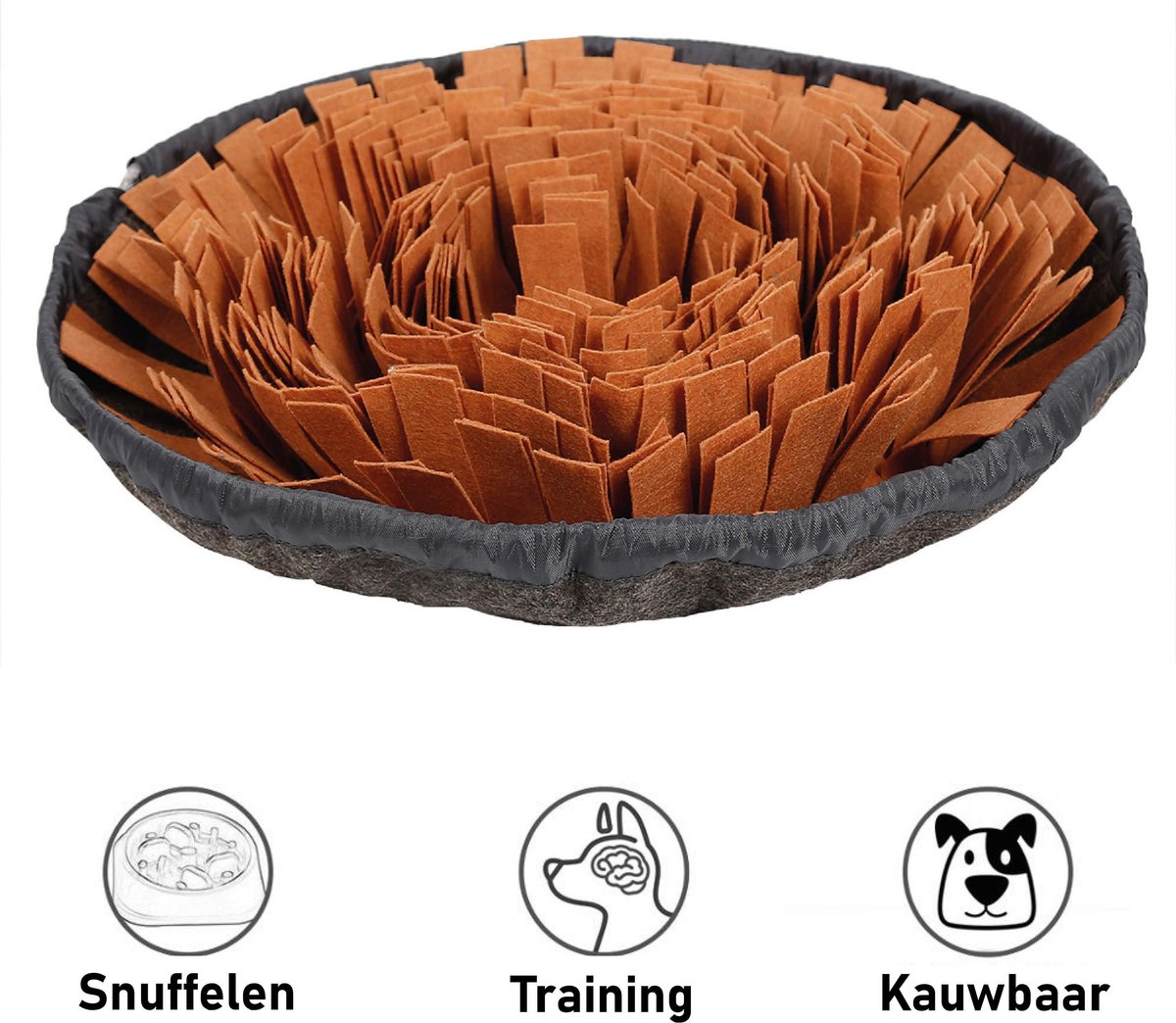 Huisdier Snuffelmat voor honden, interactieve voerpuzzel voor verveling, stimuleert natuurlijke foerageervaardigheden voor katten, konijnen, honden kom, hondensnoepdispenser voor binnen en buiten
