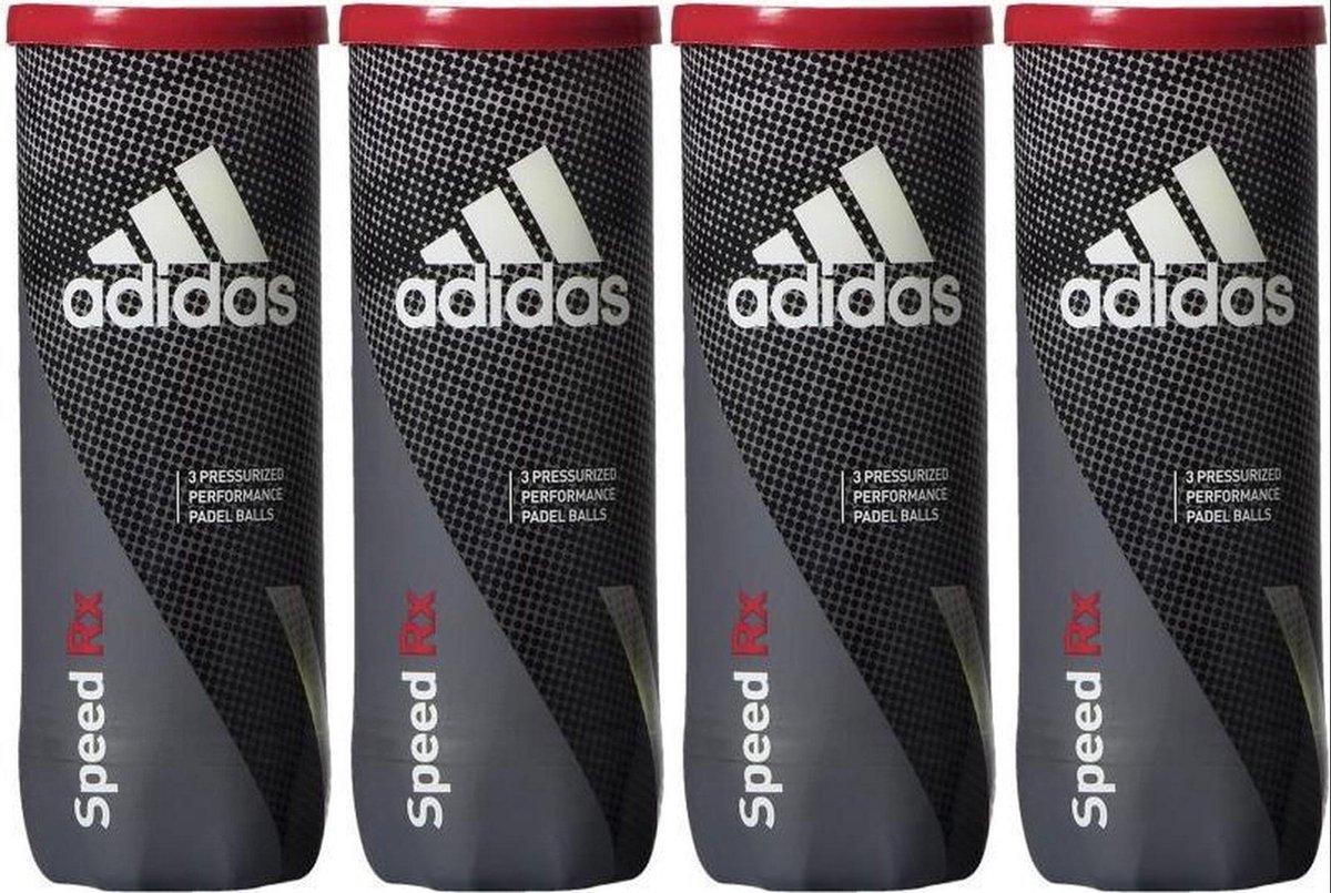 Adidas Speed RX padelballen 4 tubes van 3 ballen Geel