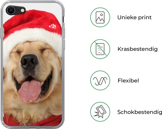 Telefoonhoesje Geschikt voor iPhone 8 hoesje - Hond - Grappig - Lachen - Kinderen - Jongens - Meisjes - Siliconen Telefoonhoesje Telefoonhoesje