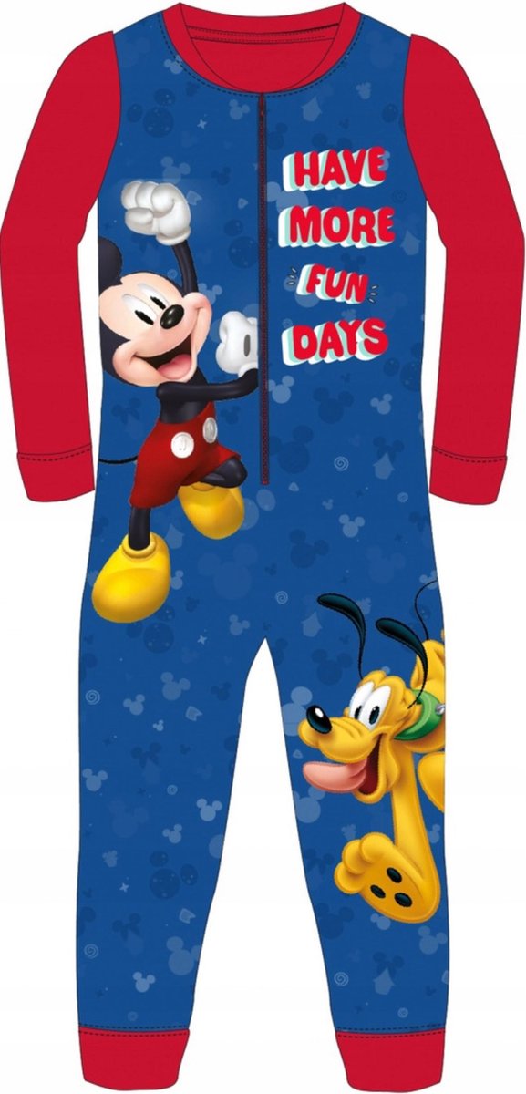 Mickey Mouse Onesie - Blauw - Maat 92/98