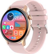 Kiraal Twist - Smartwatch met Elegant Design - Voor Zowel Mannen als Vrouwen - Android & iOS - Roze