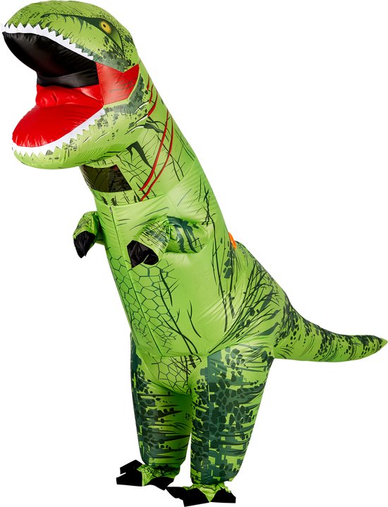 Opblaasbaar T-rex Groen Dinosaurus kostuum - Dinosaurus pak - Dinopak volwassenen - Carnaval