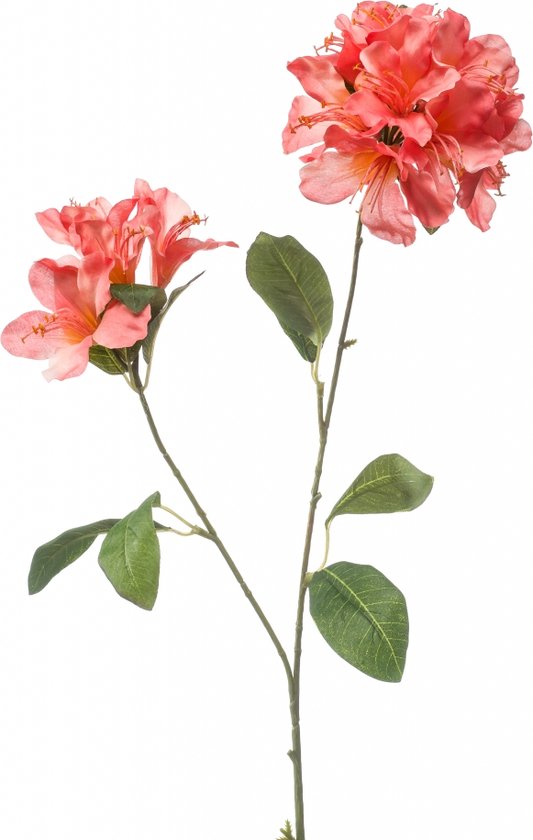 Fleurdirect Kunstbloem Rhododendron Spray - Polyester Mix - Roze - 0 x 78 x 0 cm (BxHxD)