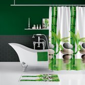 Casabueno - Rideau de Douche Imperméable - 120X200 cm - Rideau de Salle de Bain - Rideau de Shower - Séchage Rapide et Anti Moisissure - Lavable et Durable