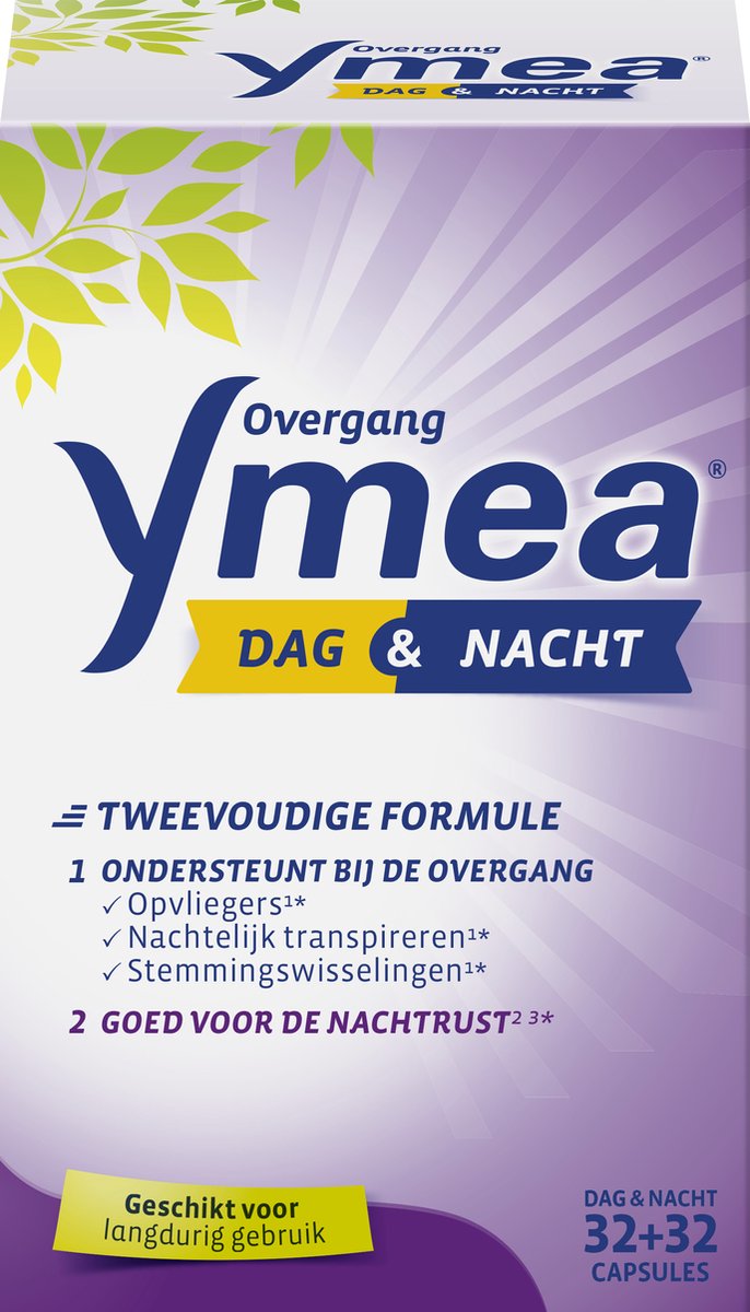 Goedkoopste Ymea Overgang Dag & Nacht - Voedingssupplement menopauze - Overgang producten - 64 capsules