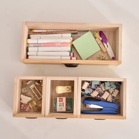 KIRIGEN Bureaulade, kast, opbergorganizer, 6 laden, mini borst met