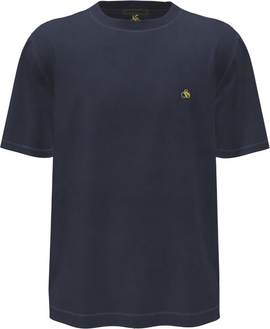 Scotch & Soda Garment Dye Logo Crew T-shirt Heren T-shirt - Maat M