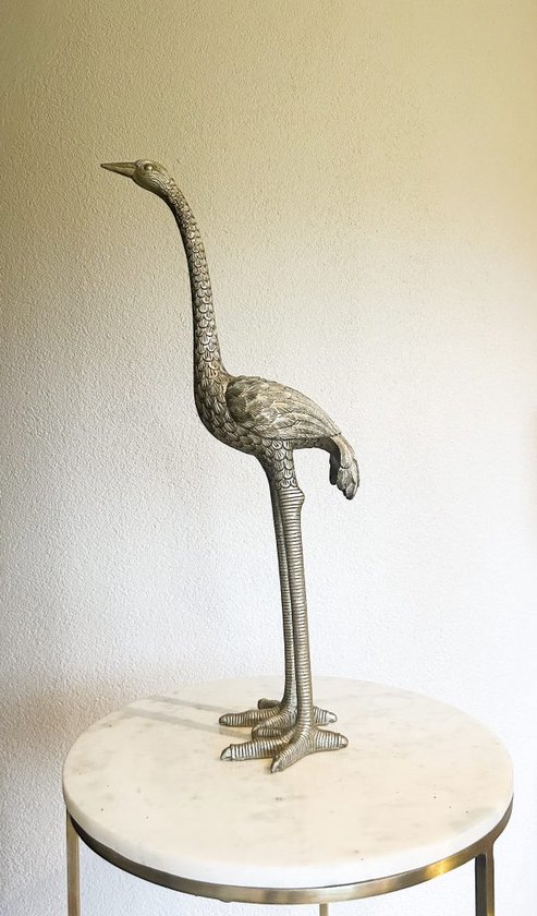 LaFlorista - Figuren - Decoratief beeld - Staande vogel - Ornament - Goud - 55 x 35 cm