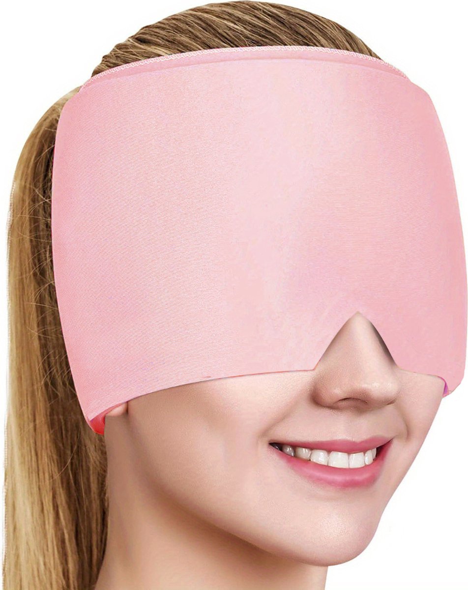 Goedkoopste Nivard Migraine Muts - Migraine Masker - Hoofdpijn - Cap - Headache Relief Cap - Gel - Roze