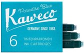 Cartouche d'encre pour stylo plume Kaweco - Par 6 pièces - Turquoise