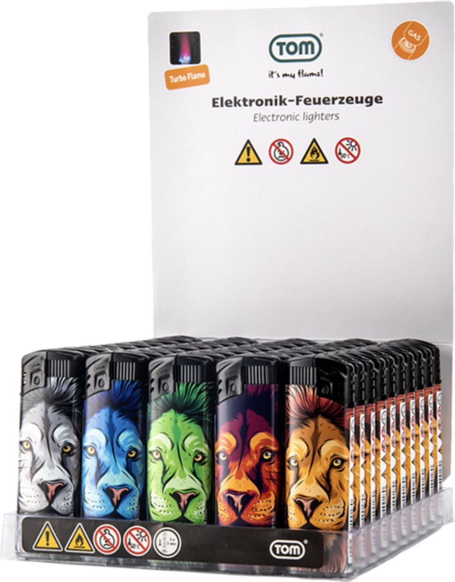 Goedkoopste Aanstekers 50 stuks - Turbo vlam - Navulbaar - Verstelbaar vlam - 50x Jet Flame lighters - TOM