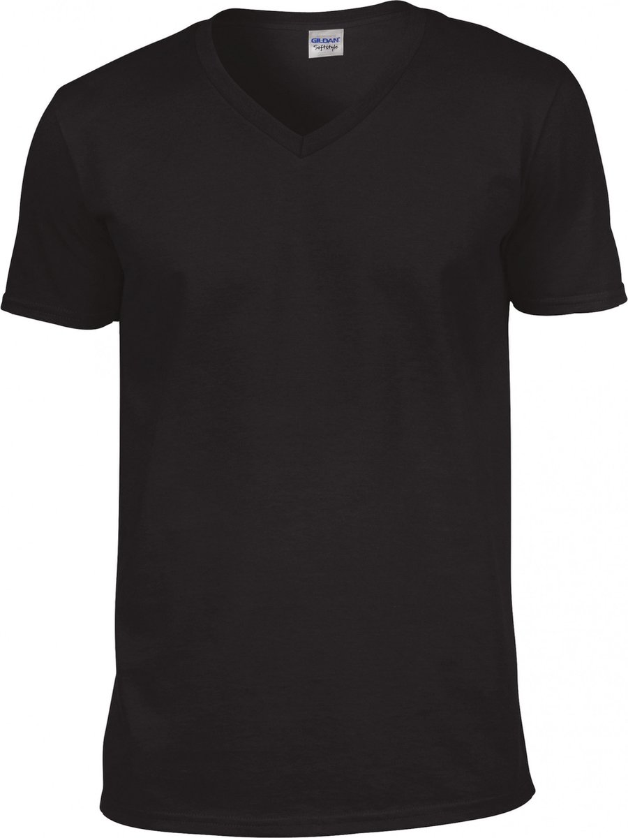 Gildan Softstyle Euro Fit Adult V-neck T-shirt GI64V00 - Black - L