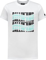 Ballin Amsterdam - Jongens Slim fit T-shirts Crewneck SS - White - Maat 8