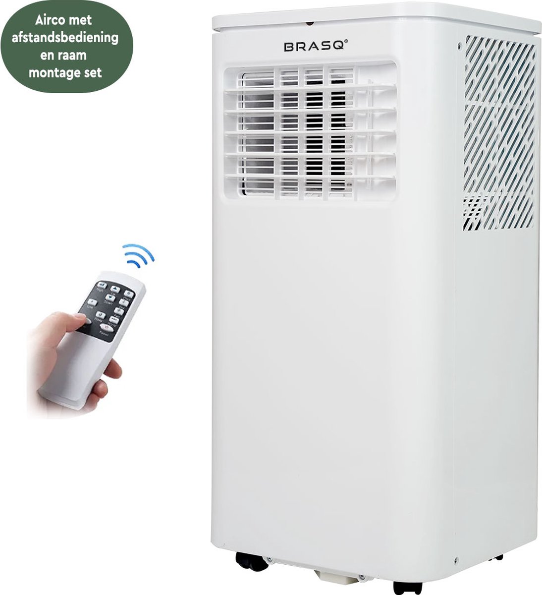 BRASQ Mobiele airconditioning met afstandsbediening MAC9000 - luchtvochtreiniger - tot 16m2 - 9000 BTU - Wit