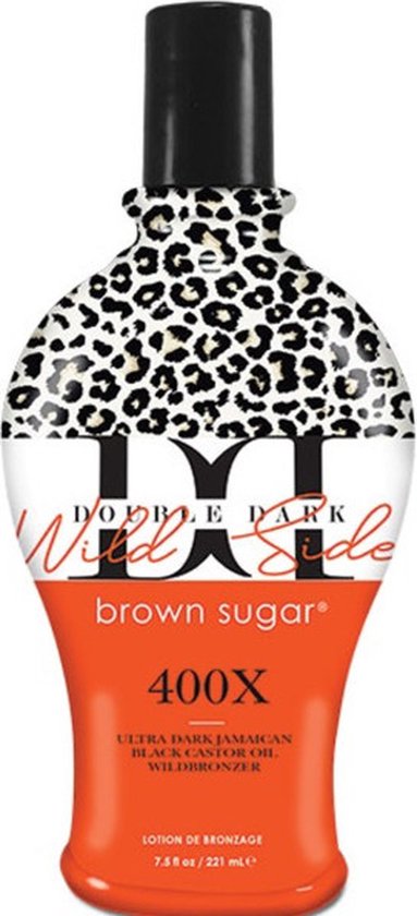 Brown Sugar Double Dark Wilde Side - zonnebankcreme - 400X bronzers - 221 ml