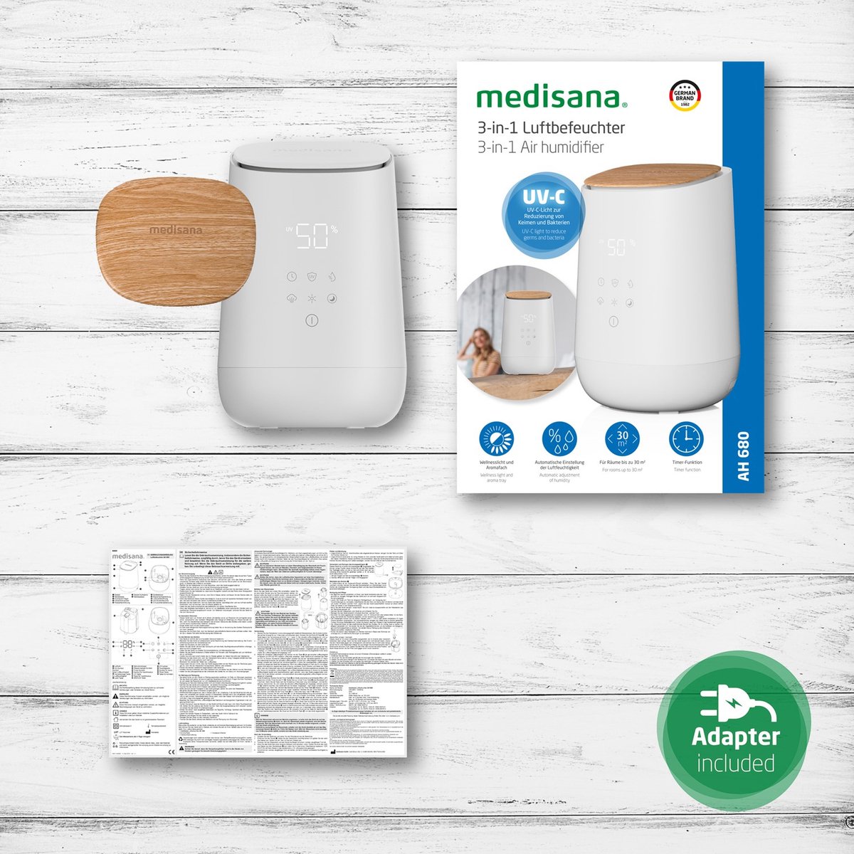 medisana AH 680 - Luchtbevochtiger met aroma & wellness verlichting thumbnail 7