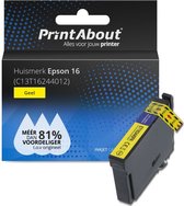 PrintAbout huismerk Inktcartridge 16 (C13T16244012) Geel geschikt voor Epson