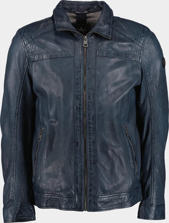 Donders 1860 Lederen jack Blauw Wave Rider Leather Jacket 52365/784