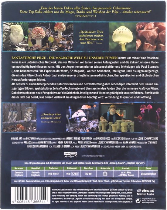 Fantastic Fungi [BluRay] (Bluray), Brie Larson Dvd's bol