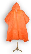 Oranje Regenponcho voor Volwassenen – Unisex Fietsponcho – Voor Dames & Heren - Gebruik Het ook Voor Halloween!