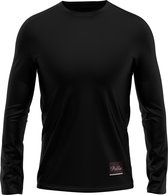 Pella FULL MERINO ondershirt lange mouwen heren zwart - XL