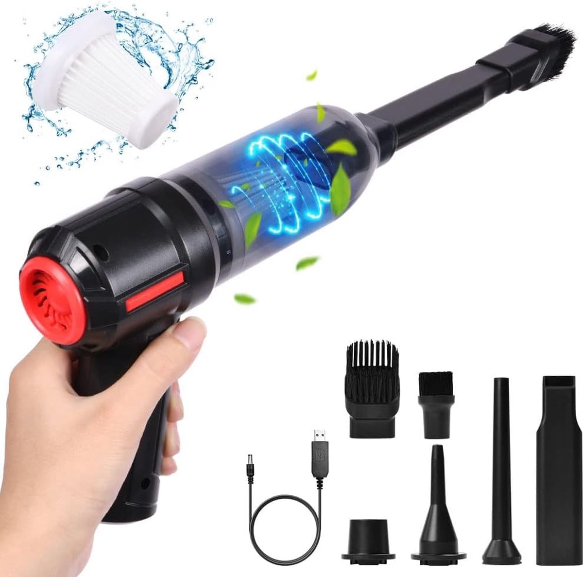 Kruimeldief Handstofzuiger Snoerloos Zwart - Kruimeldief - €69,99