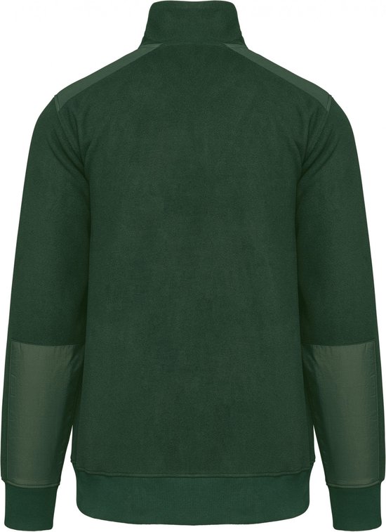 Pullover/Cardigan Unisex XS WK. Designed To Work 1/4-ritskraag Lange mouw Forest Green 100% Polyester