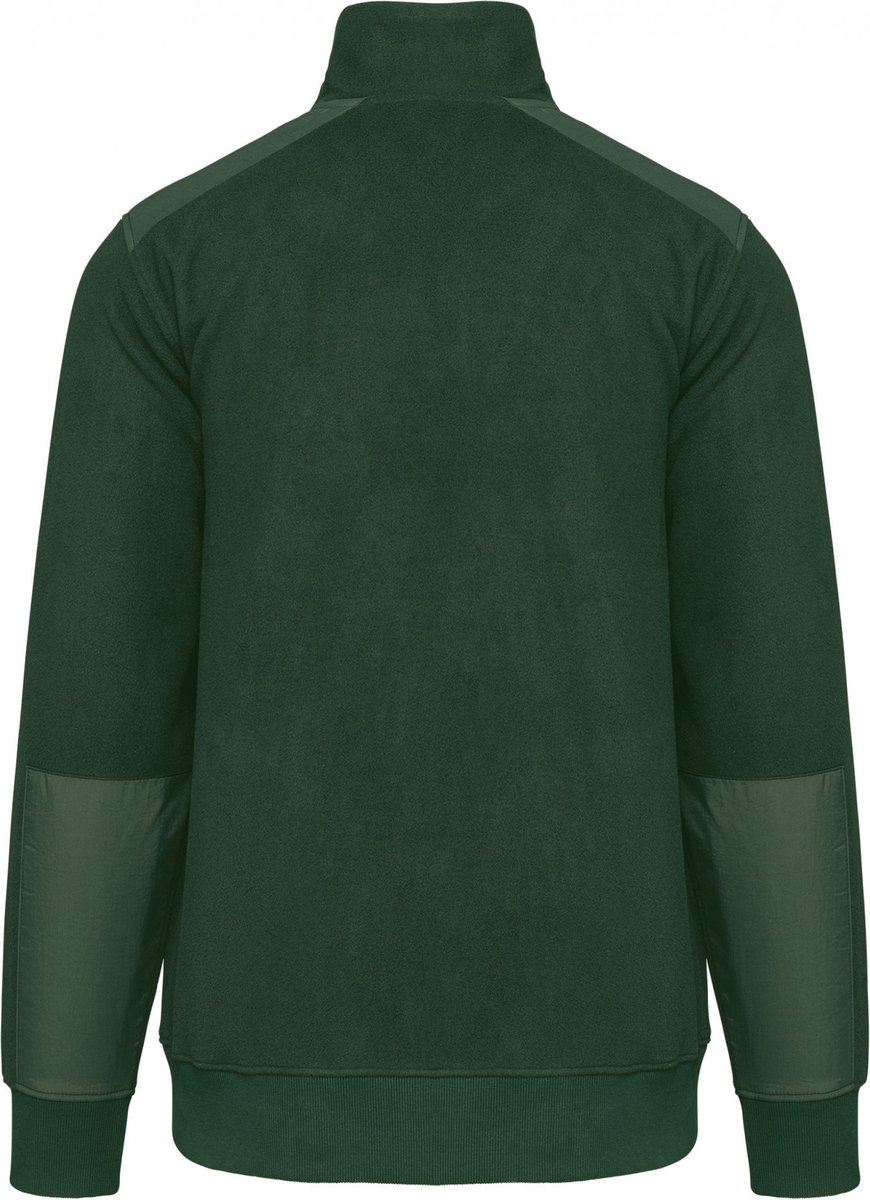 Pullover/Cardigan Unisex XS WK. Designed To Work 1/4-ritskraag Lange mouw Forest Green 100% Polyester